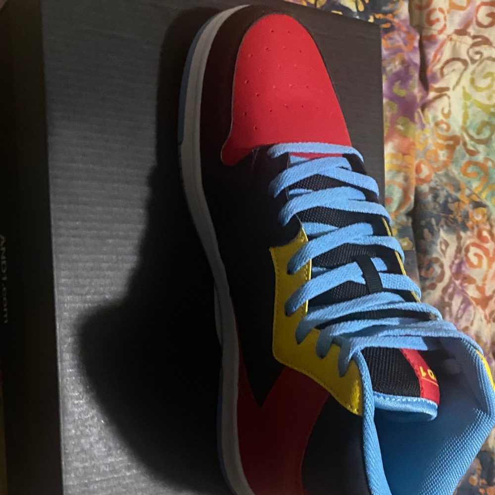 AND1 Red and Blue Athletic Shoes